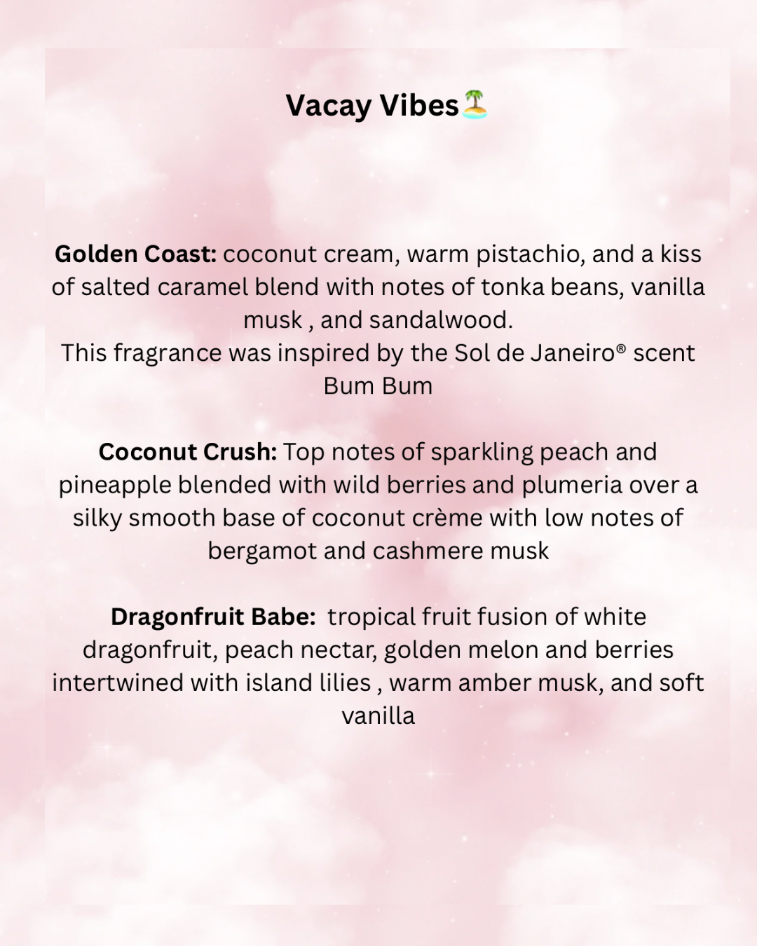 Body Mist🏝️